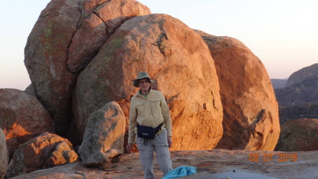boulders at grave site