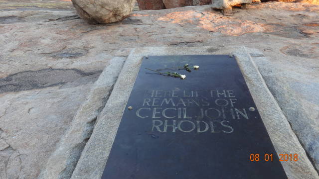 Cecil Rhodes' grave marker