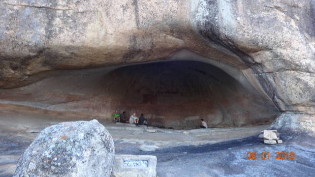 hidden cave with artwork