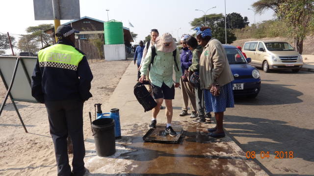 mandatory shoe cleansing