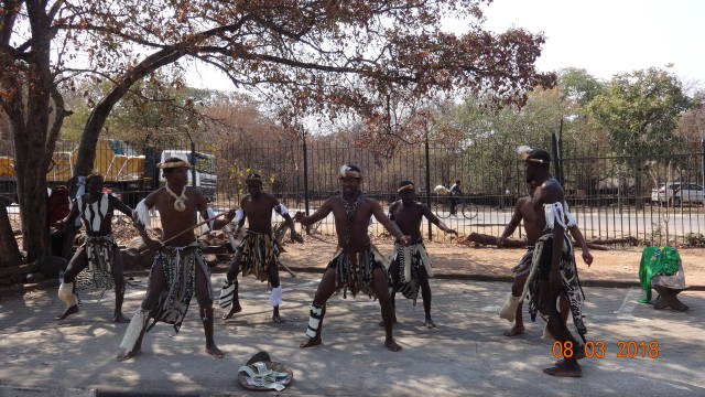 native dancers near Vic Falls