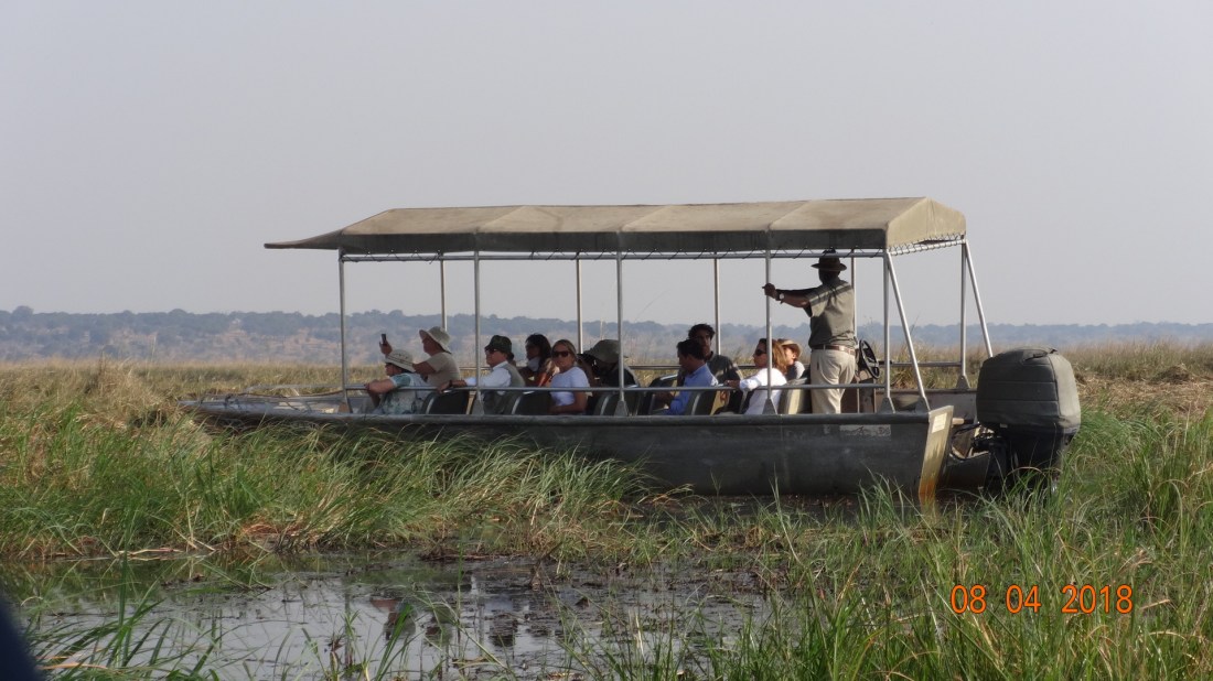 sight-seeing boat on Chobe River