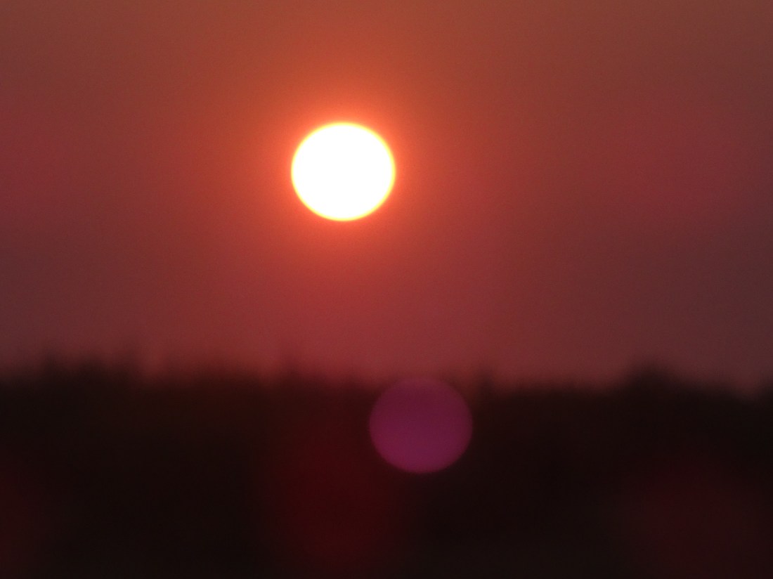 sunrise at Okavango